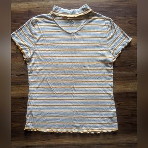 Girls cut out ribbed shirt